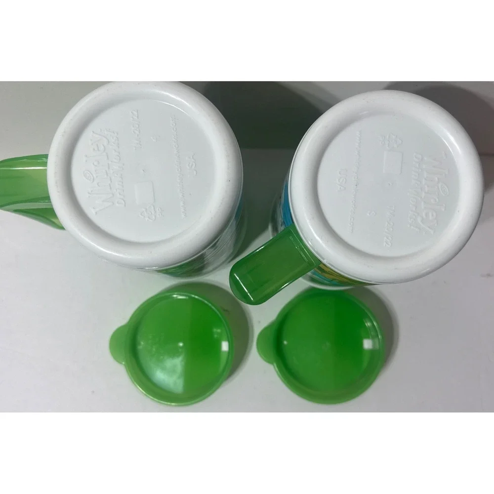 Disney Parks Rapid Refill Whirley Drink Works Green Reusable Travel Cup Mug 2 Pc